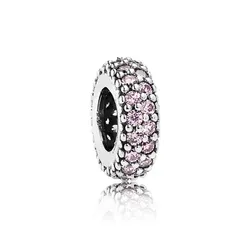 Hạt Vòng Charm Pandora Pink Sparkle Spacer Charm 791359PCZ Màu Hồng