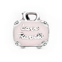 Hạt Vòng Charm Pandora Pink Travel Bag Charm 798063EN124 Màu Hồng Nhạt