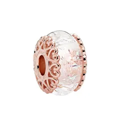 Hạt Vòng Charm Pandora Thủy Tinh Murano Pandora Timeless 787576 Màu Vàng Hồng