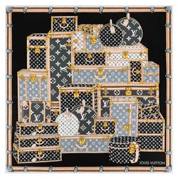 Khăn Nữ Louis Vuitton LV Let's Go Square 90 M76459 Phối Màu