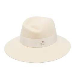 Mũ Maison Michel Kyra Wool Felt Fedora Hat Màu Kem