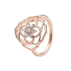 Nhẫn Pandora Rose Petals Statement Ring 189412C01 Màu Vàng Hồng