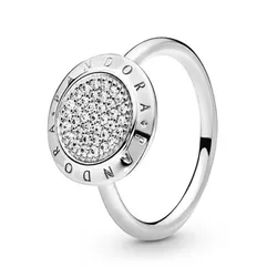 Nhẫn Pandora Signature Logo Pavé Ring 190912CZ Màu Bạc