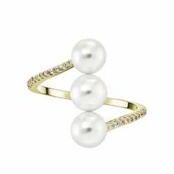 Nhẫn Misaki Monaco Gold With White Artisanal Pearls Màu Vàng Gold