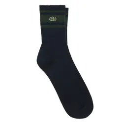 Tất Lacoste Striped Block Socks RA670E Màu Xanh Navy