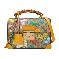 Túi Đeo Chéo Gucci Padlock GG Flora Small Bamboo Shoulder Bag Phối Màu