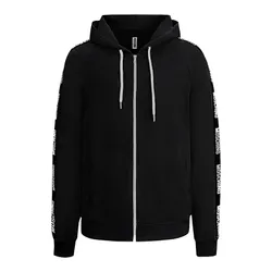 Áo Khoác Moschino Arm Tape Logo Zip Up Hoody Black T1750 8112 0555 Màu Đen Size L