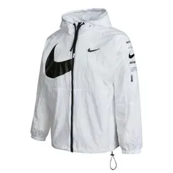 Áo Khoác Nike Men's Swoosh Logo Printed Wind Proof Jacket White DJ8038-100 Màu Trắng Size M