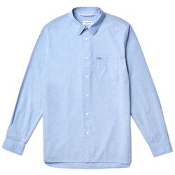 Áo Sơ Mi Lacoste Men Regular Fit Buttoned Collar Blue Shirt CH6237-1ZZ Màu Xanh Nhạt Size S