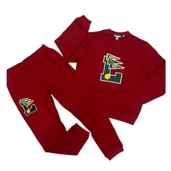 Bộ Quần Áo Nỉ Lacoste Flags Crew Sweat Suit Red Màu Đỏ Size M