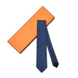 Cà Vạt Hermès Cravate Marine Màu Xanh Navy
