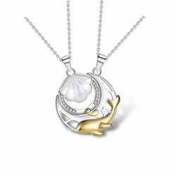 Dây Chuyền Đôi Lili Jewelry Bạc Tình Yêu Tình Bạn Thân BFF Đính Đá CZ Forever Love LILI_528145 Màu Bạc