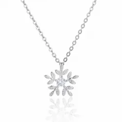 Dây Chuyền Lili Jewelry Bạc Nữ Đính Đá CZ Bông Tuyết LILI_548868 Màu Bạc