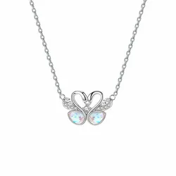 Dây Chuyền Lili Jewelry Bạc Nữ Đính Đá CZ Đôi Thiên Nga LILI_879835 Màu Bạc