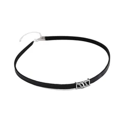 Dây Chuyền Lili Jewelry Choker Bạc Nữ Dây Da Mặt Dạng Sóng Đẹp LILI_348583 Màu Đen