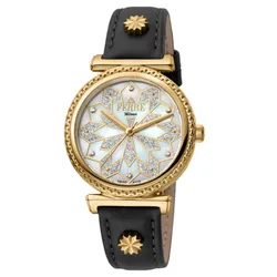 Đồng Hồ Nữ Ferre Milano FM1L140L0031 Black Leather Ladies Watch Màu Đen