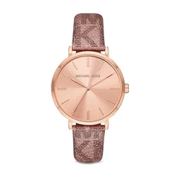 Đồng Hồ Nữ Michael Kors Addyson Three-Hand Metallic Rose Gold PVC Watch MK2953 Màu Vàng Hồng