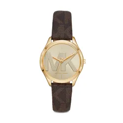 Đồng Hồ Nữ Michael Kors Women's Jaycie Three-Hand Brown Leather Watch MK2862 Màu Nâu Vàng
