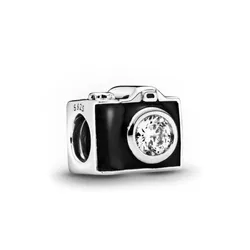 Hạt Vòng Charm Pandora Moments Hình Máy ảnh 791709CZ Màu Đen