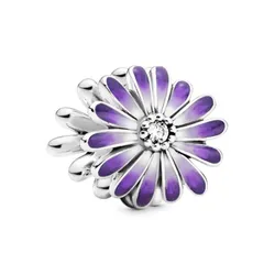 Hạt Vòng Charm Pandora Purple Daisy 798775C02 Màu Tím