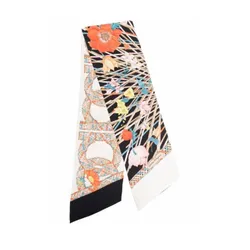 Khăn Lụa Salvatore Ferragamo Vimini Print Silk Bandeau Scarf Phối Màu