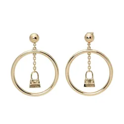 Khuyên Tai Jacquemus Gold La Montagne 'L'anneau Chiquito' Earrings Màu Vàng Gold