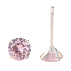 Khuyên Tai LiLi Jewelry Bạc Đính Đá Cubic Zirconia LiLi_488357 Màu Hồng 8mm