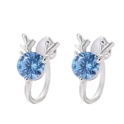 Khuyên Tai LiLi Jewelry Đính Đá CZ Lili_951189 Màu Xanh Dương