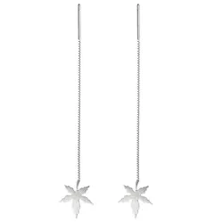 Khuyên Tai LiLi Jewelry Hình Lá Phong Lili_969734 Màu Trắng