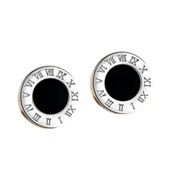 Khuyên Tai LiLi Jewelry Hình Tròn Đính Đá Onyx Final Lili_827973 Màu Đen-Trắng