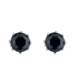 Khuyên Tai LiLi Jewelry Hình Vương Miện Cleopatra Đính Đá CZ Lili_885769 Màu Đen