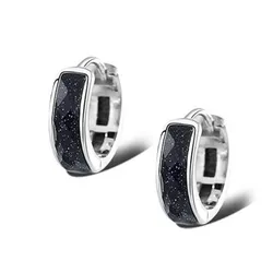 Khuyên Tai Nam LiLi Jewelry Hình Tròn The King LiLi_897125 Màu Đen Bạc