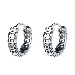 Khuyên Tai Unisex LiLi Jewelry Dạng Tròn Kim Tiền Lili_387354 Màu Bạc