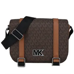 Túi Đeo Chéo Michael Kors MK Cooper Medium Logo Messenger Bag 35S2LCOM2B Màu Nâu Đen