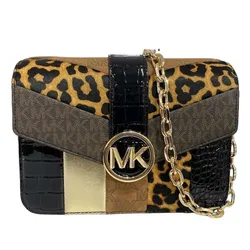 Túi Đeo Vai Michael Kors MK Carmen 2WAY Plain Leather Crossbody Shoulder Bags 35F2GNML2Y Phối Màu