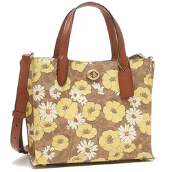Túi Tote Nữ Coach Willow 24 In Signature Canvas With Floral Print C9721 Brass/Tan Rust Multi Phối Màu
