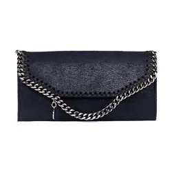 Ví Stella McCartney Falabella Shaggy Deer Continental Wallet Màu Đen