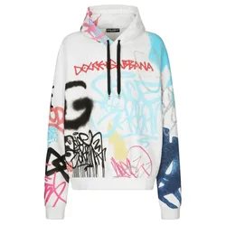 Áo Hoodie Dolce & Gabbana D&G Spray-paint Graffiti Print G9YV3T HI7Y2 HH4DW Phối Màu Size XS