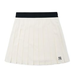 Chân Váy Nữ MLB Xếp Ly Basic Pleats Skirt New York Yankees 3FSKB0324-50CRS Màu Trắng Kem