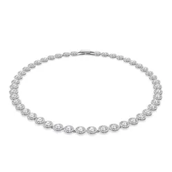 Dây Chuyền Nữ Swarovski Angelic Necklace Round Cut, White, Rhodium Plated 5117703 Màu Trắng