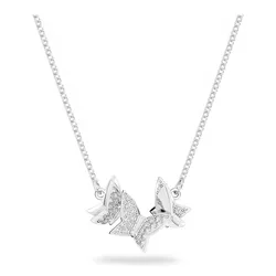 Dây Chuyền Swarovski Lilia Necklace Butterfly, White, Rhodium Plated 5636421 Màu Trắng