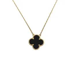 Dây Chuyền Jewery Luxury Onyx Vintage Alhambra Pendant Necklace Màu Vàng Hồng Size 15mm