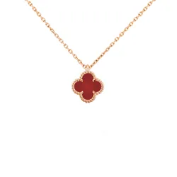 Dây Chuyền Jewery Luxury Sweet Alhambra Pendant 18k Rose Gold Màu Vàng Hồng Size 9mm