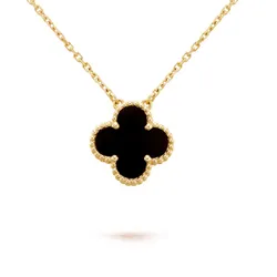 Dây Chuyền  Jewery Luxury Vintage Alhambra Necklace Màu Vàng Gold Size 15mm