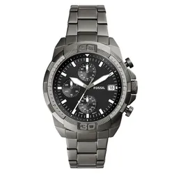 Đồng Hồ Nam Fossil 44mm Bronson FS5852 Dây Thép Không Gỉ Màu Xám Khói