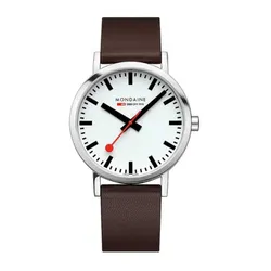 Đồng Hồ Nam Mondaine Classic Brown Vegan Watch A660.30360.11SBGV - 40mm Màu Nâu Bạc