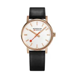 Đồng Hồ Nam Mondaine Evo2 Rose Golden Watch MSE.40112.LB - 40mm Màu Đen Vàng