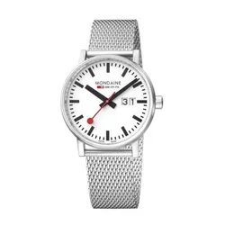 Đồng Hồ Nam Mondaine Evo2 Stainless Steel Watch MSE.40210.SM - 40mm Màu Xám Bạc