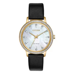Đồng Hồ Nữ Citizen FE704207D Silhouette 36mm Màu Đen Vàng