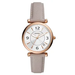 Đồng Hồ Nữ Fossil Carlie ES5161 Dây Da Màu Xám